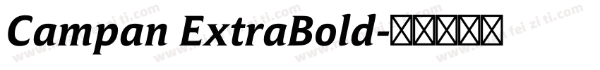 Campan ExtraBold字体转换